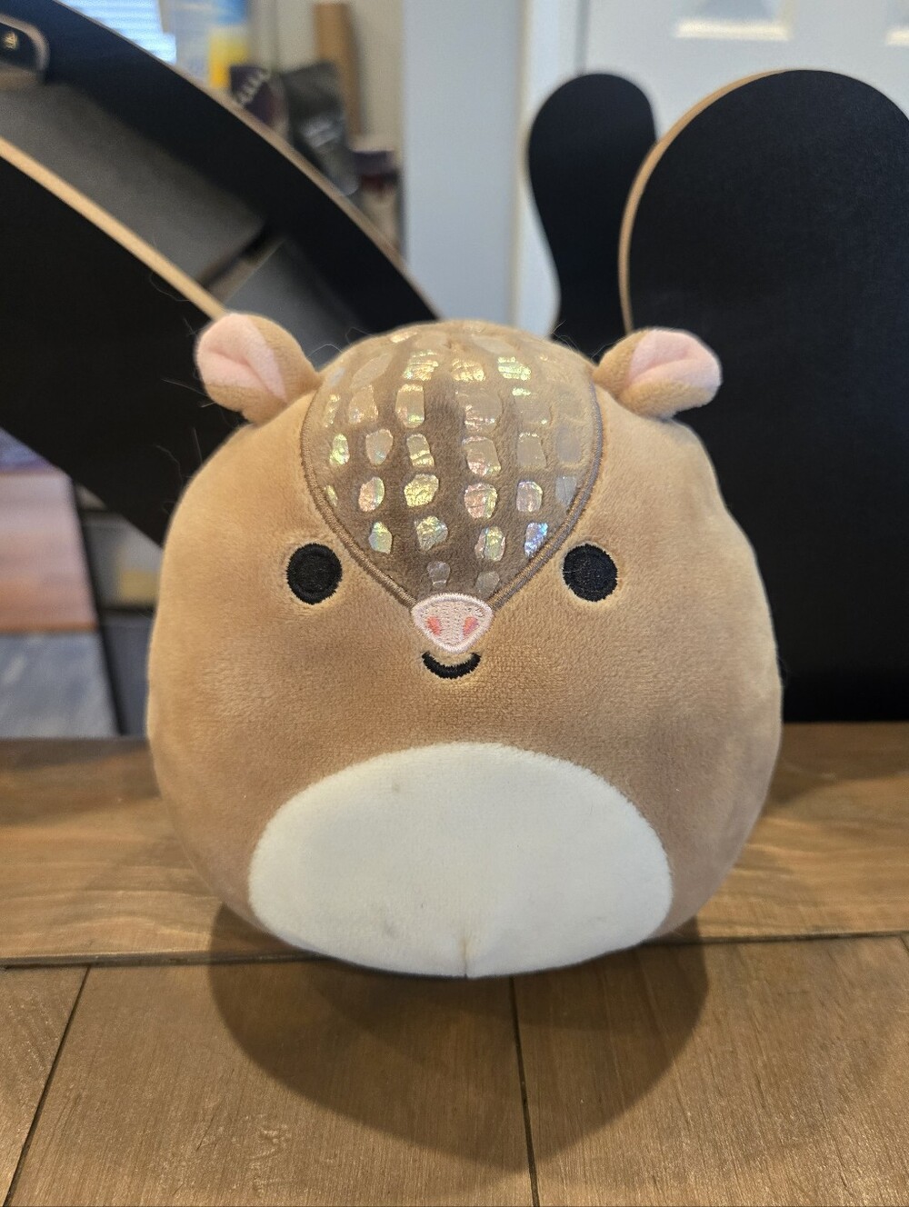 Plush Armadillo Squishmallows Stuffed Animal Brown and Cream